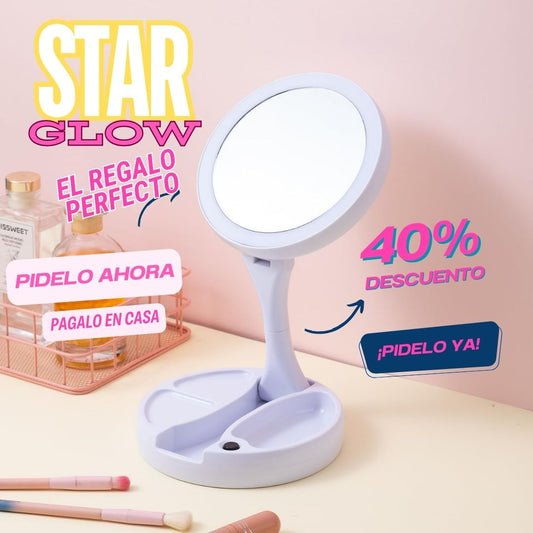 StarGlow® Espejo Led Maquillaje Plegable